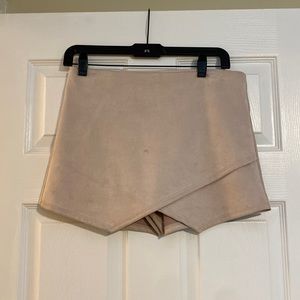 Blue blush suede like envelope skirt